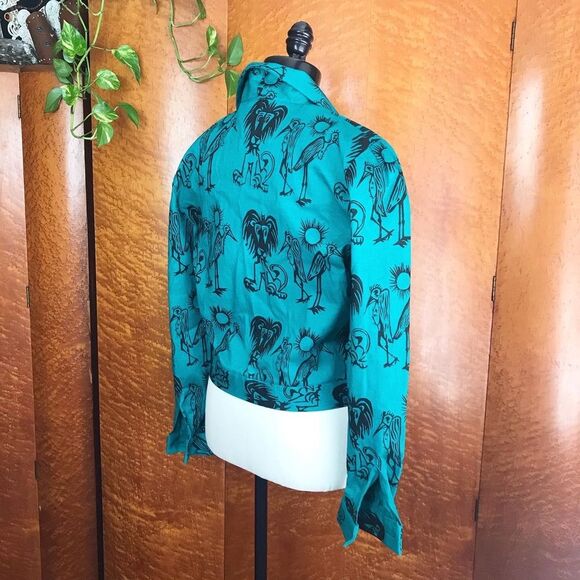 NOVELTY PRINT 80’s does 50’s Vintage Jacket M NWT - Picture 11 of 13